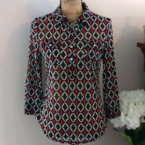 INC sheer blouse w/ crystals size Small Petite